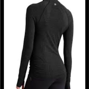 Athleta Pullover Sweater Top‎ Women's M Ruche Stretchy Gym Long Sleeve EXCELLENT